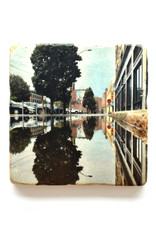 PVD Parking Puddle Marble Tile Coaster