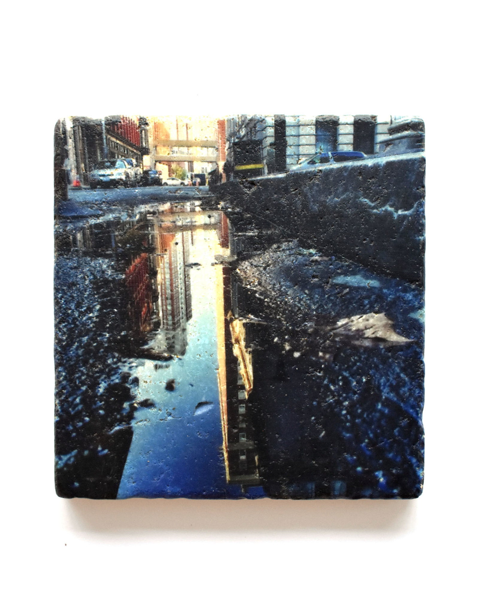 PVD Puddles Marble Tile Coaster