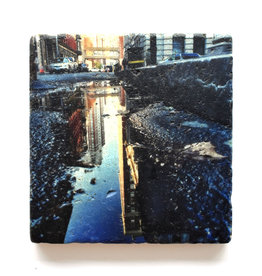 PVD Puddles Marble Tile Coaster