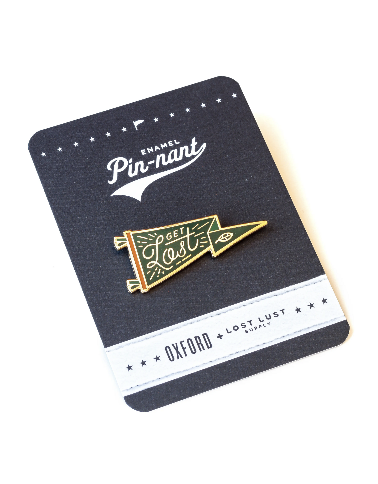Get Lost Pennant Enamel Pin