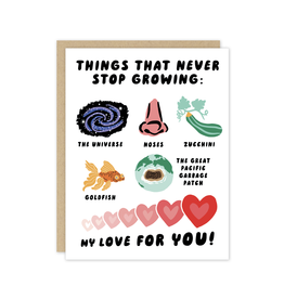 Love Never Stops Growing Greeting Card