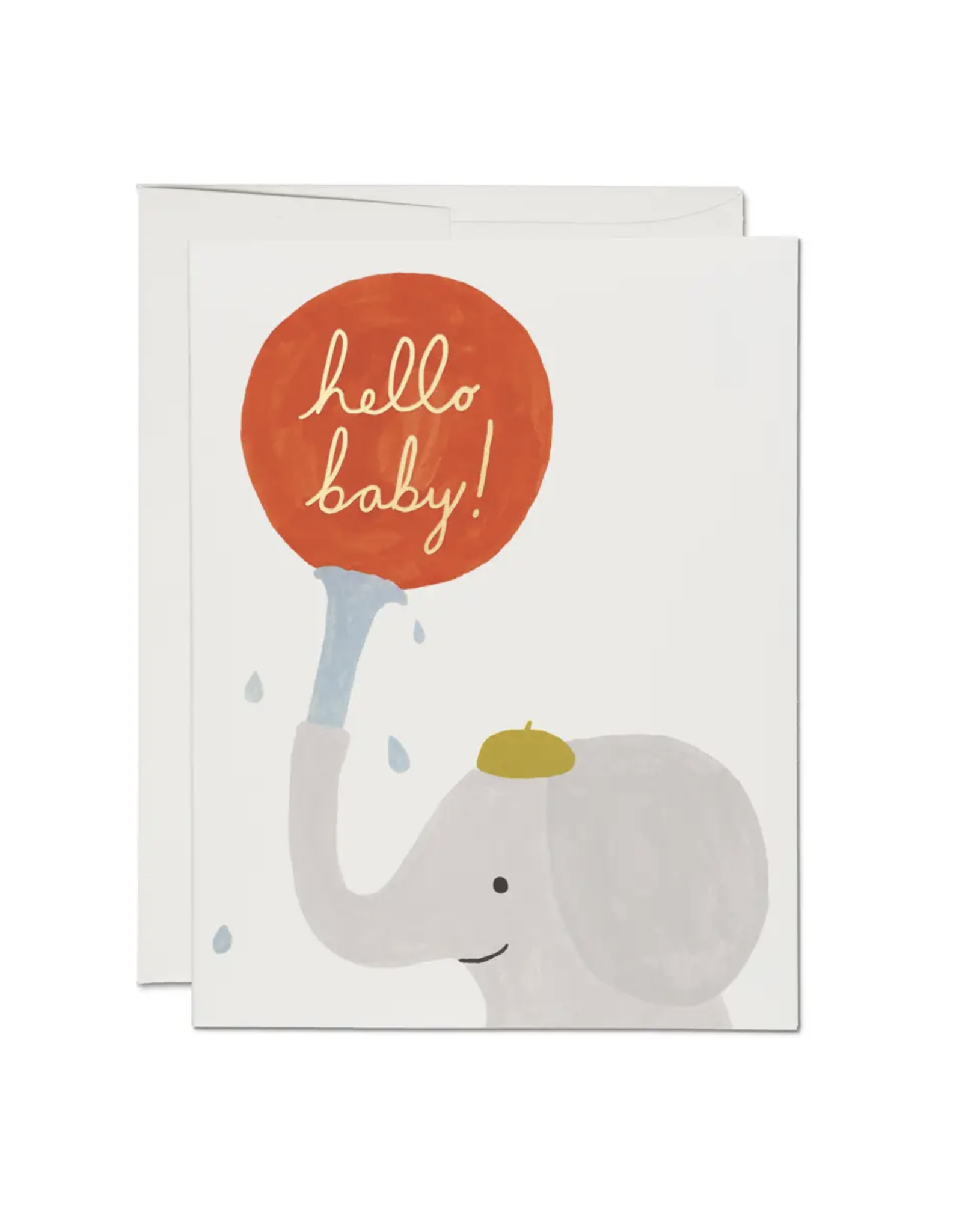 Hello Baby Little Elephant Greeting Card