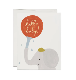 Hello Baby Little Elephant Greeting Card