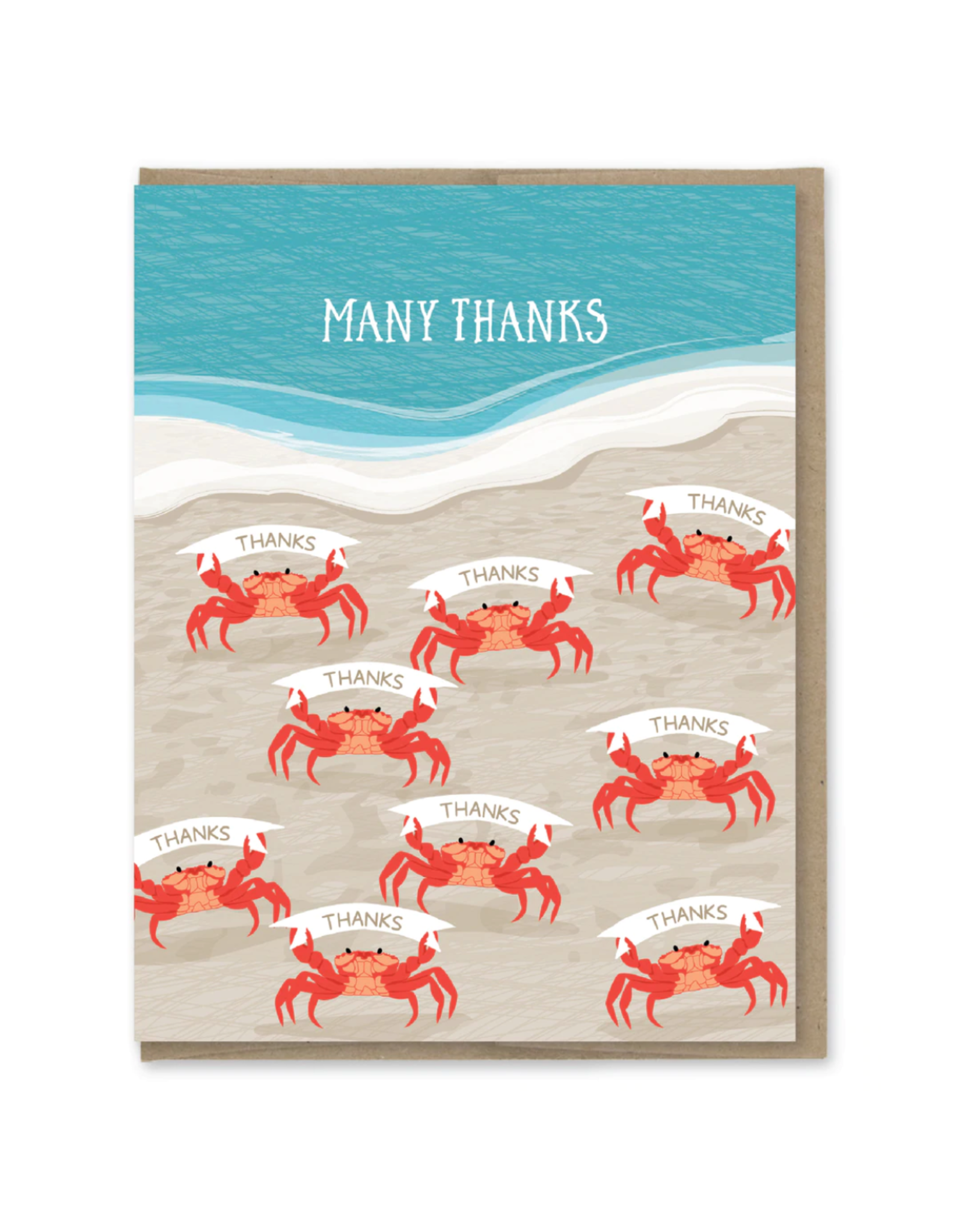 Many Thanks Crabs Greeting Card