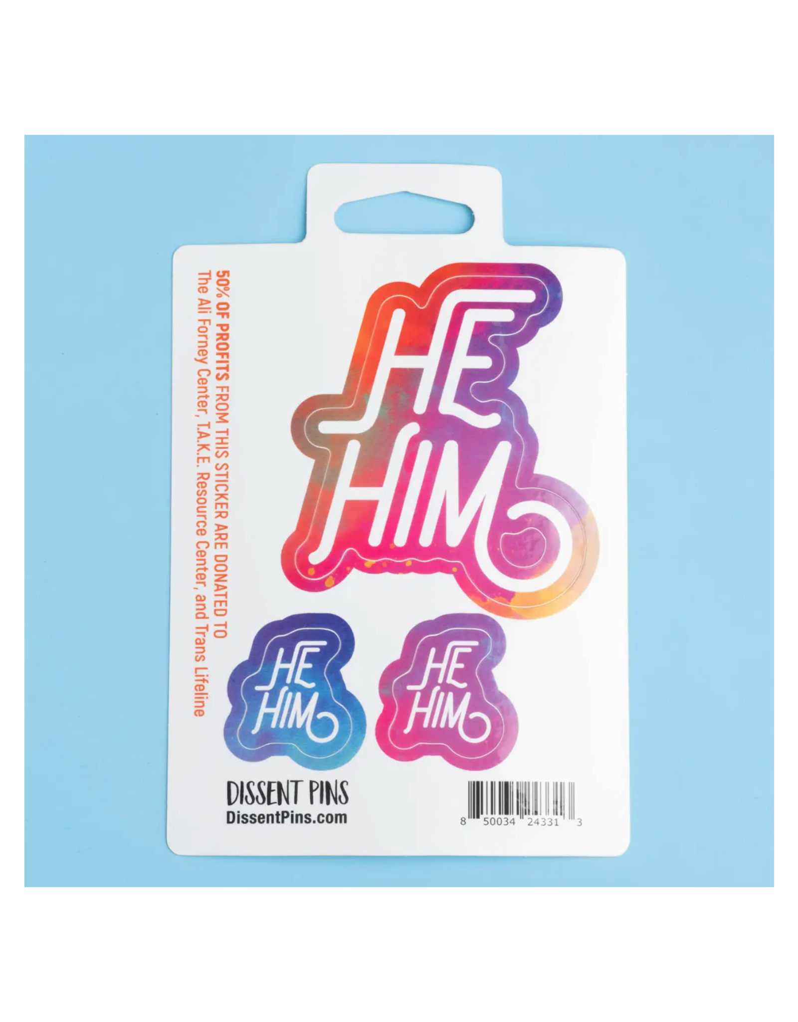 Pronoun Sticker Sheet - He/Him