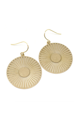 Circle Sun Charm Earrings