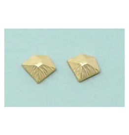 Geometric Stud Earrings - Gold Pyramids