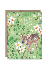 Hello Sweet One Fawn New Baby Greeting Card