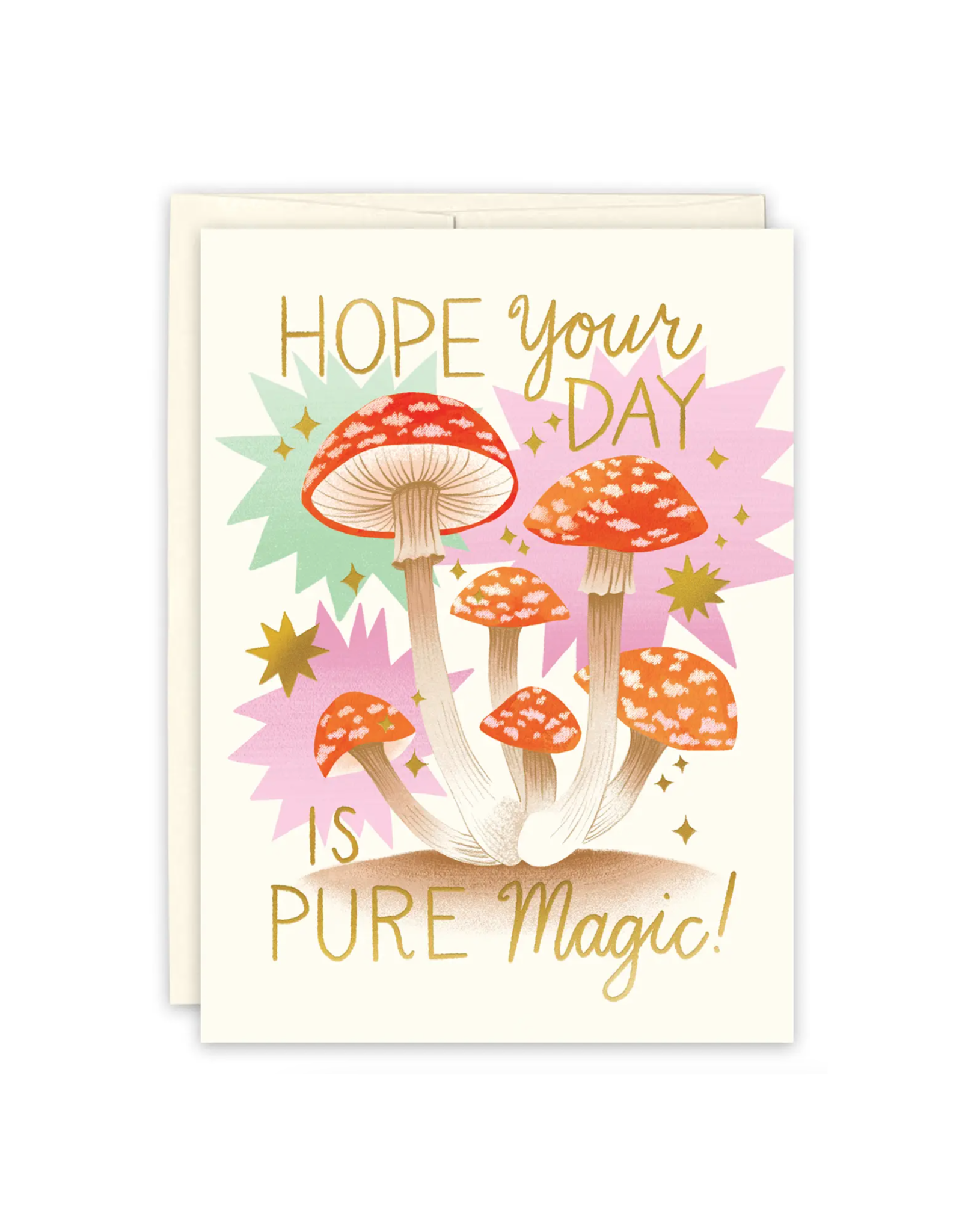 Hope Your Day is Pure Magic Mushrooms Birthday Greeting Card