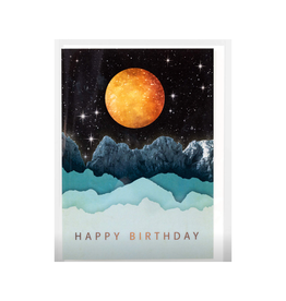 Happy Birthday Moon Greeting Card