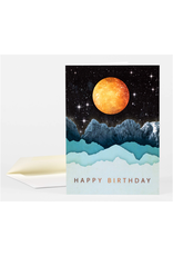 Happy Birthday Moon Greeting Card