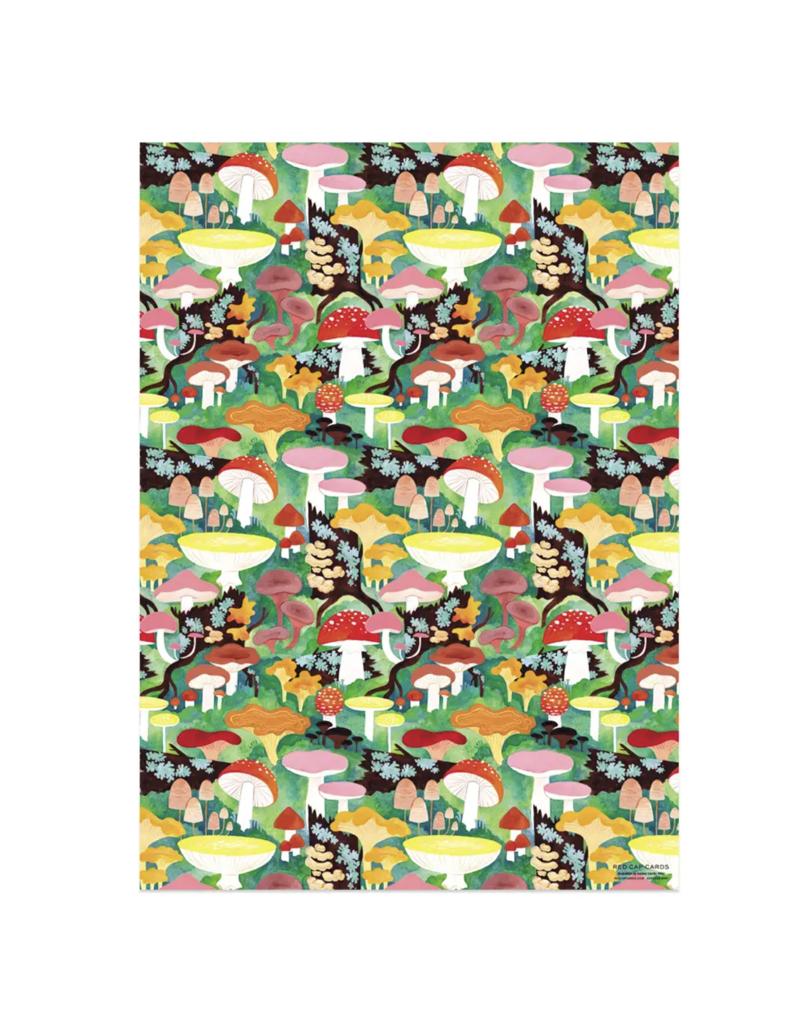 Woodland Mushrooms Wrapping Paper - Curbside Only