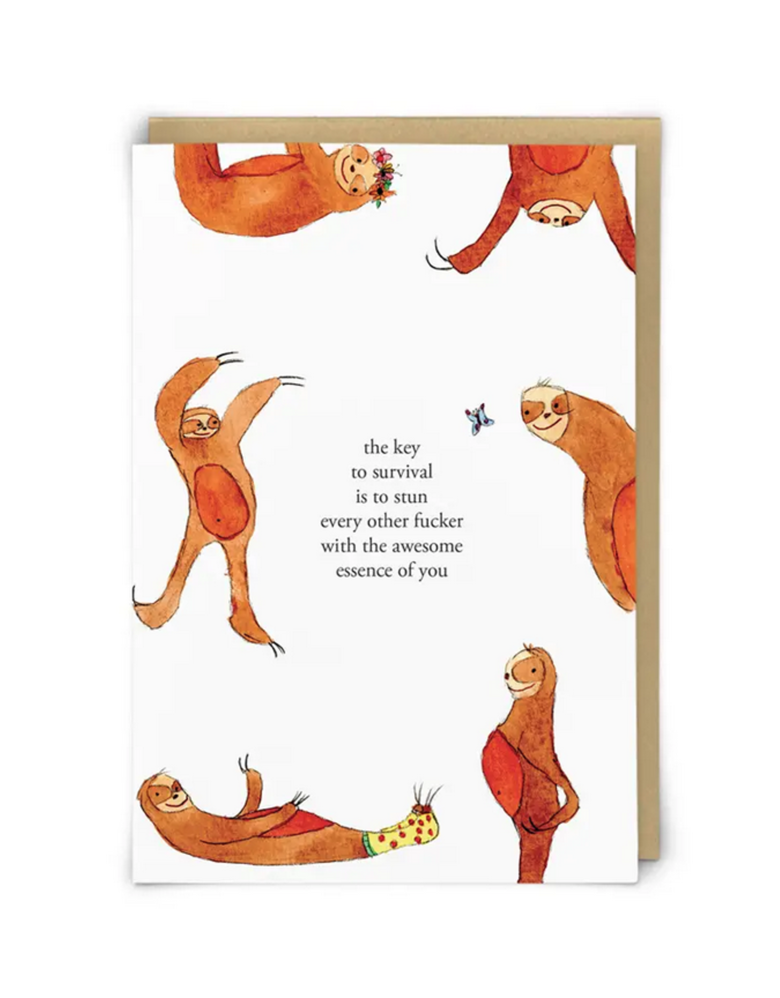 Awesome Essence of You Sloth Greeting Card