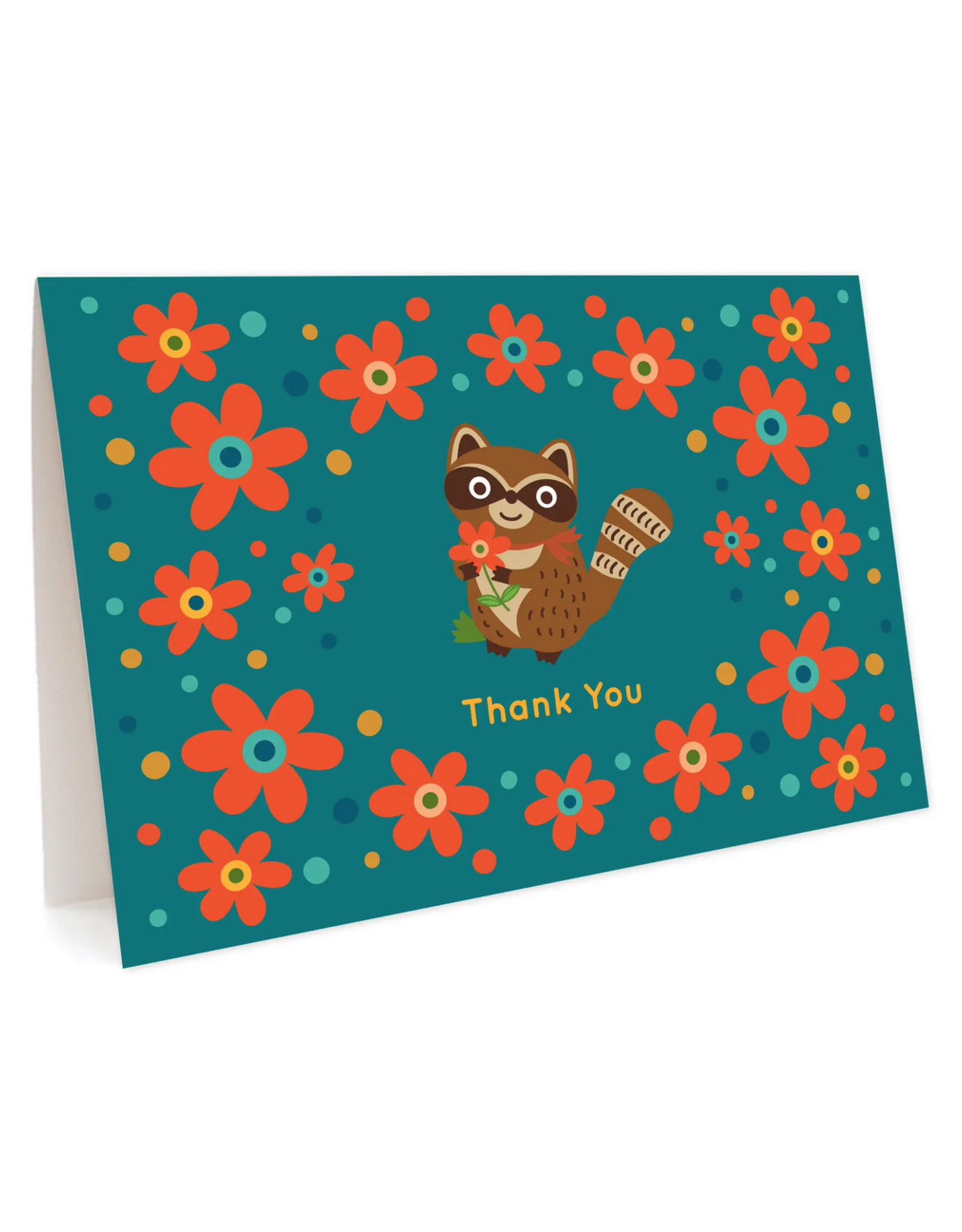 Thank You Raccoon Greeting Card