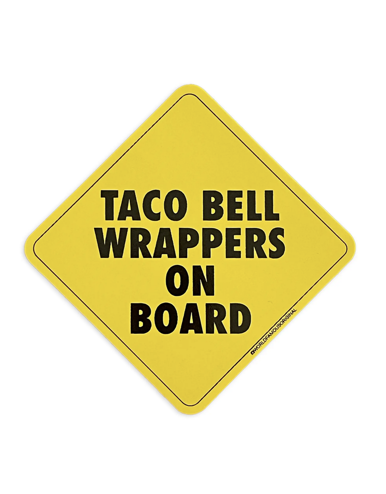 Taco Bell Wrappers On Board Sticker