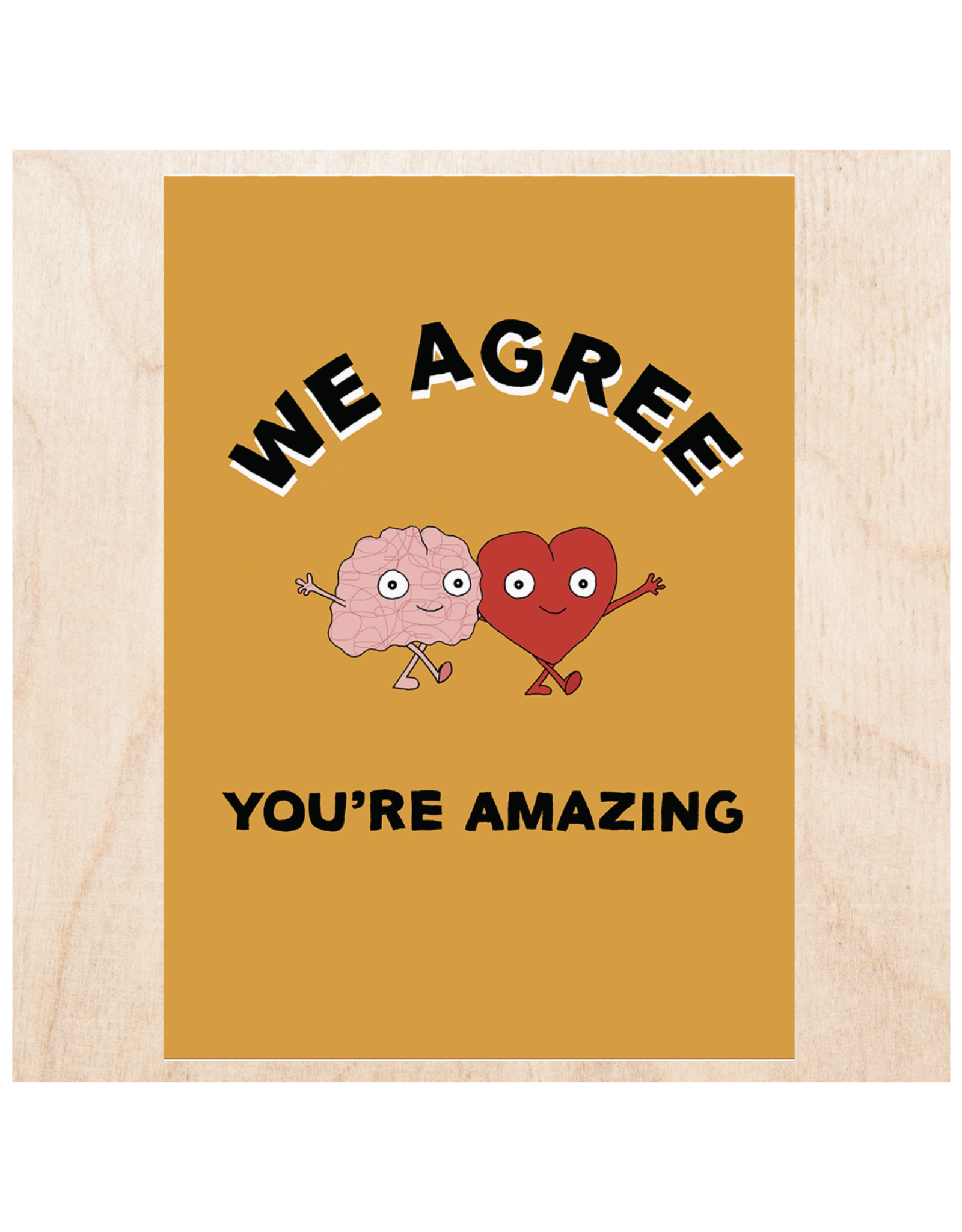 Head and Heart Agree Greeting Card