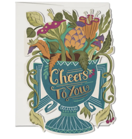 Cheers to You Vase Greeting Card