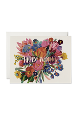 Happy Wedding Bouquet Greeting Card