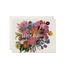 Happy Wedding Bouquet Greeting Card