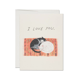 I Love You Cat Cuddles Greeting Card