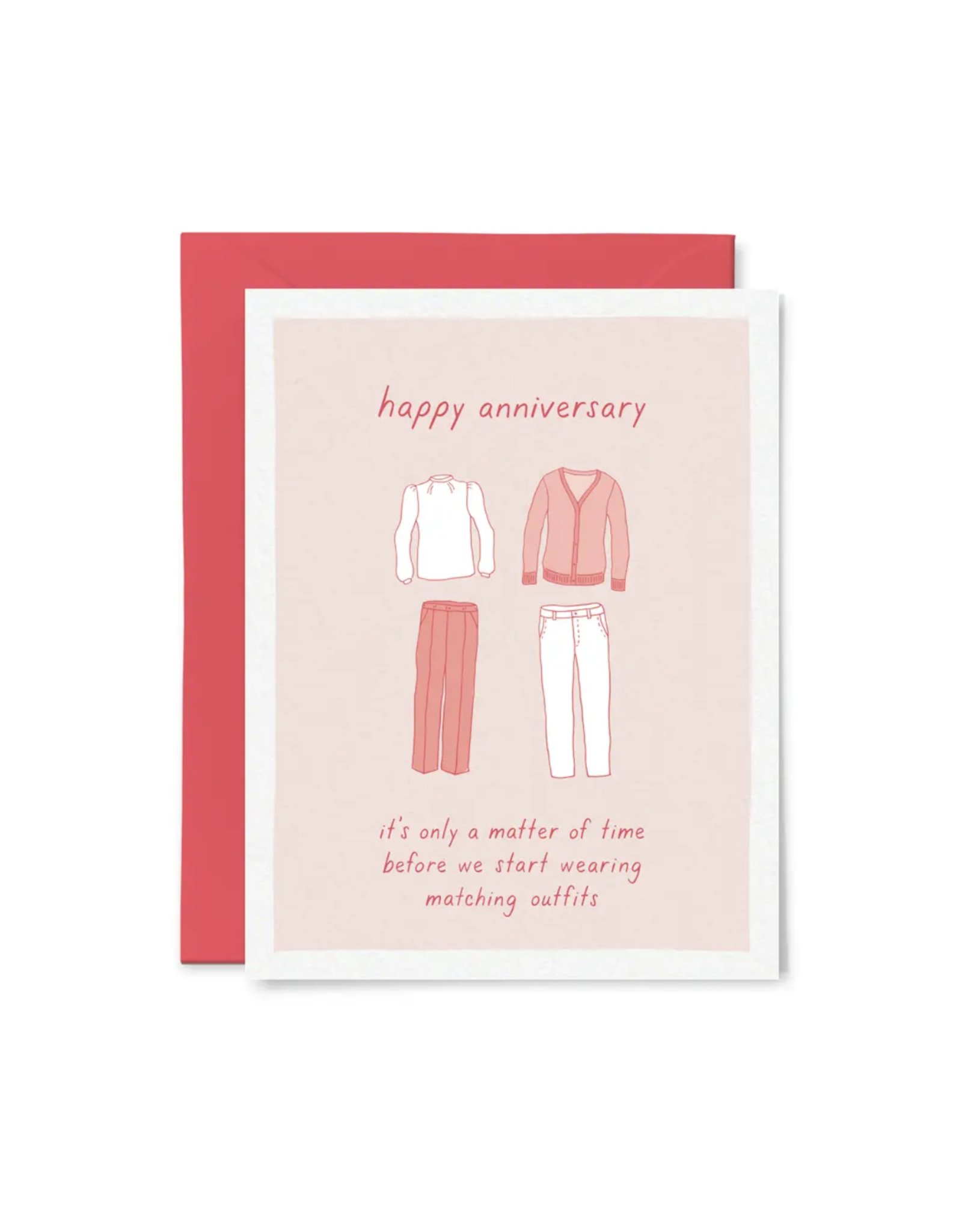 Happy Anniversary Matching Outfits Greeting Card