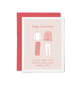 Happy Anniversary Matching Outfits Greeting Card