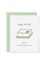 Plant-Based Birthday Cake Greeting Card
