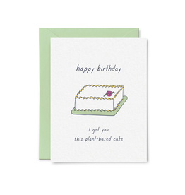 Tiny Hooray Plant-Based Birthday Cake Greeting Card