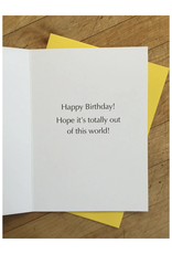 Astro Cat Birthday Greeting Card