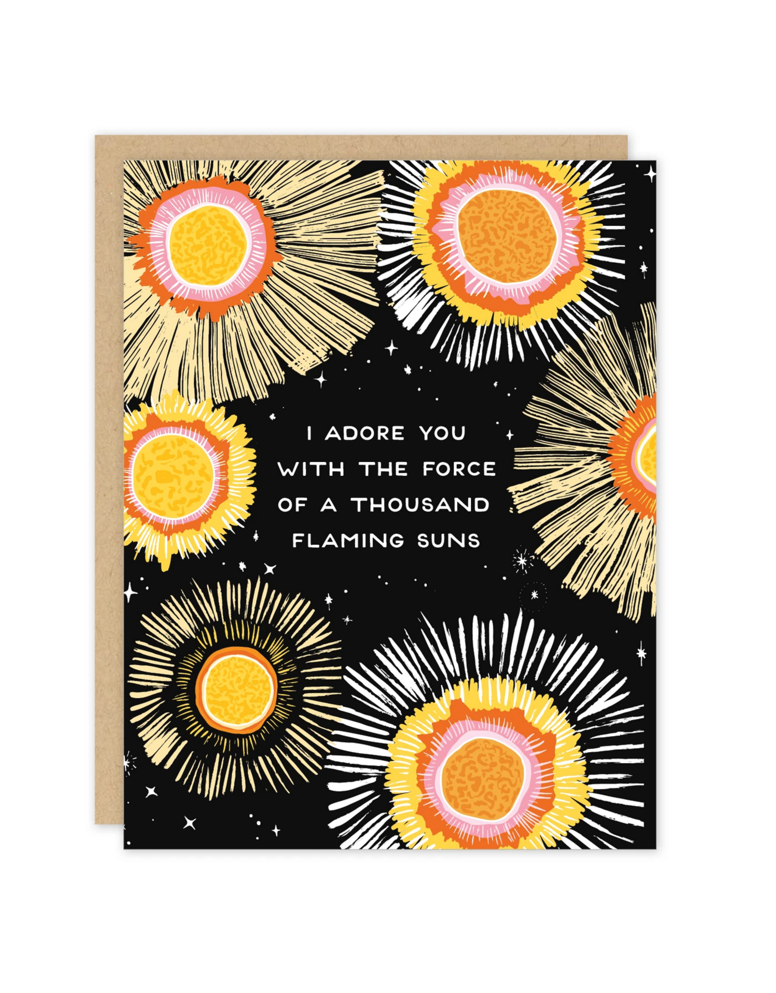 A Thousand Flaming Suns Greeting Card