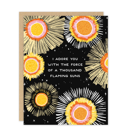 A Thousand Flaming Suns Greeting Card