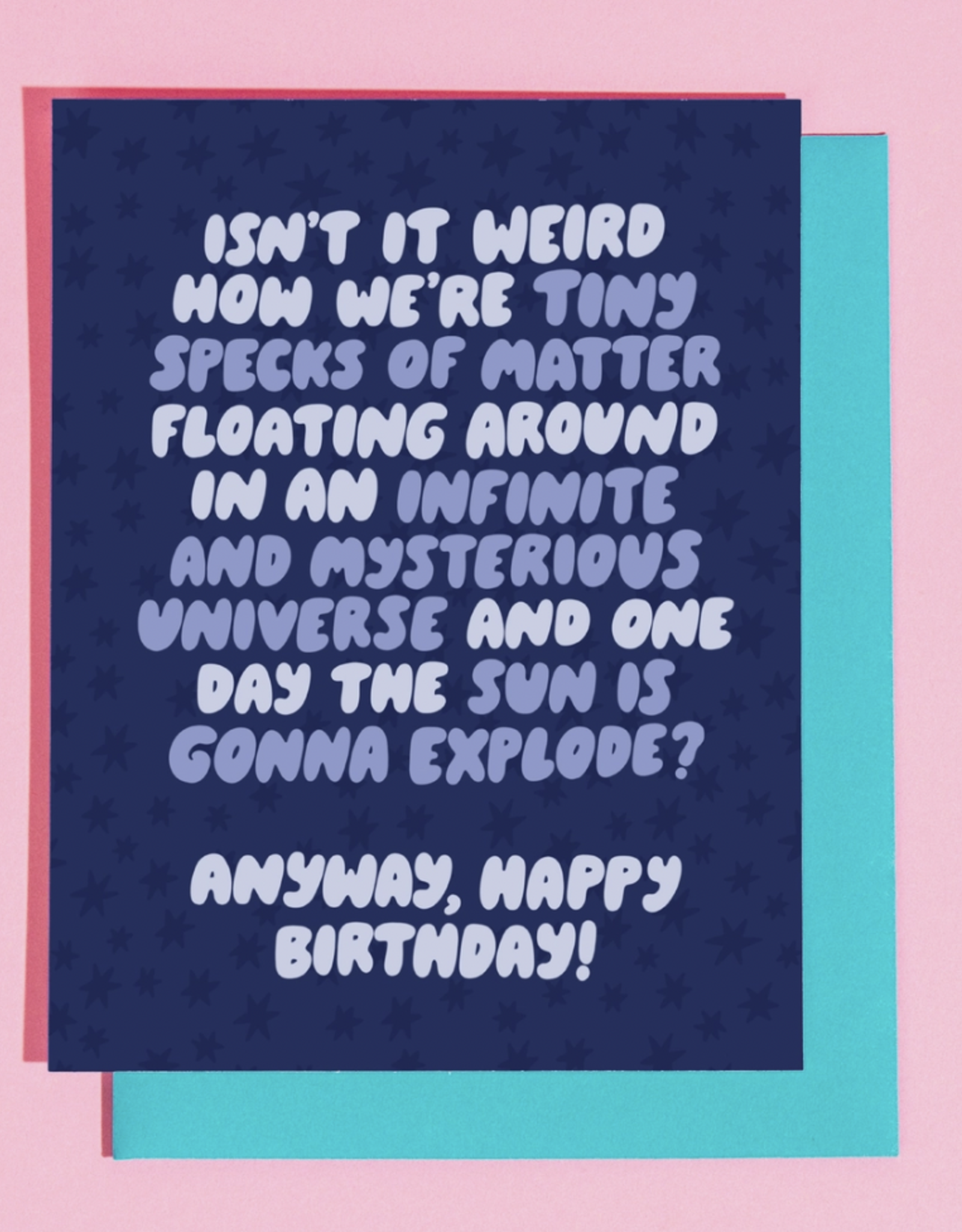 Specks of Matter Birthday Greeting Card
