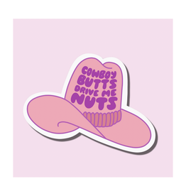 Cowboy Butts Drive Me Nuts Sticker