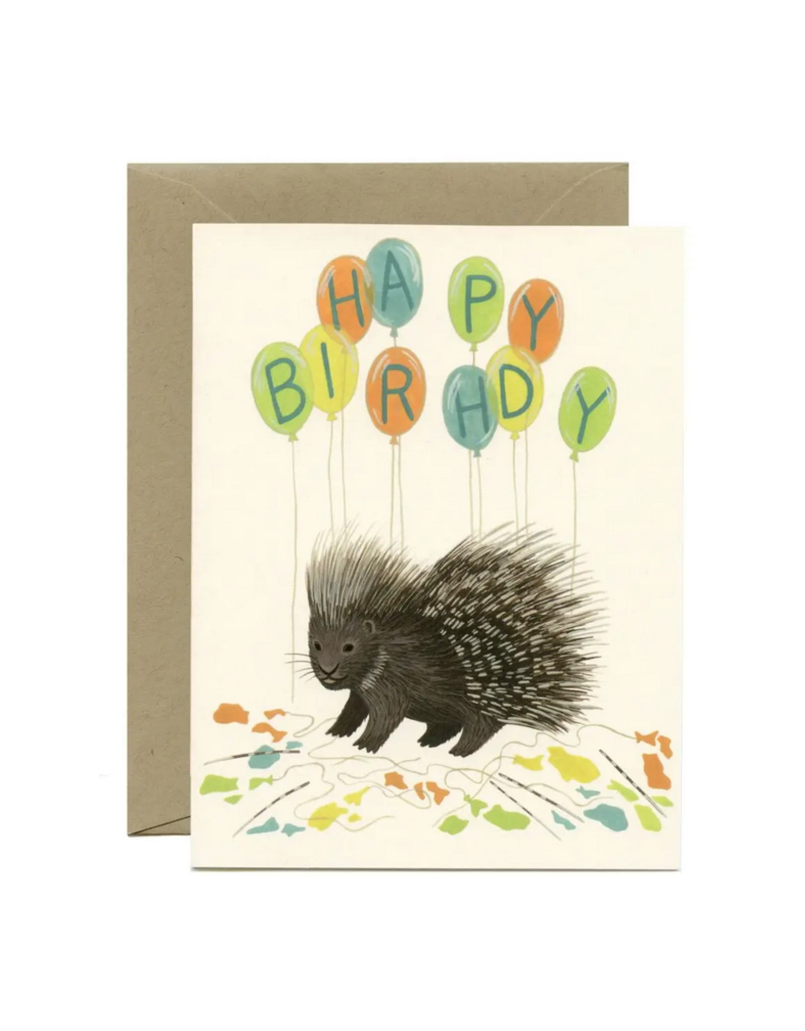 Porcupine Balloons Greeting Card