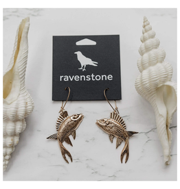 Rose Gold Fish Earrings