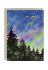 Northern Lights With Sympathy Greeting Card Northern Lights With Sympathy Greeting Card