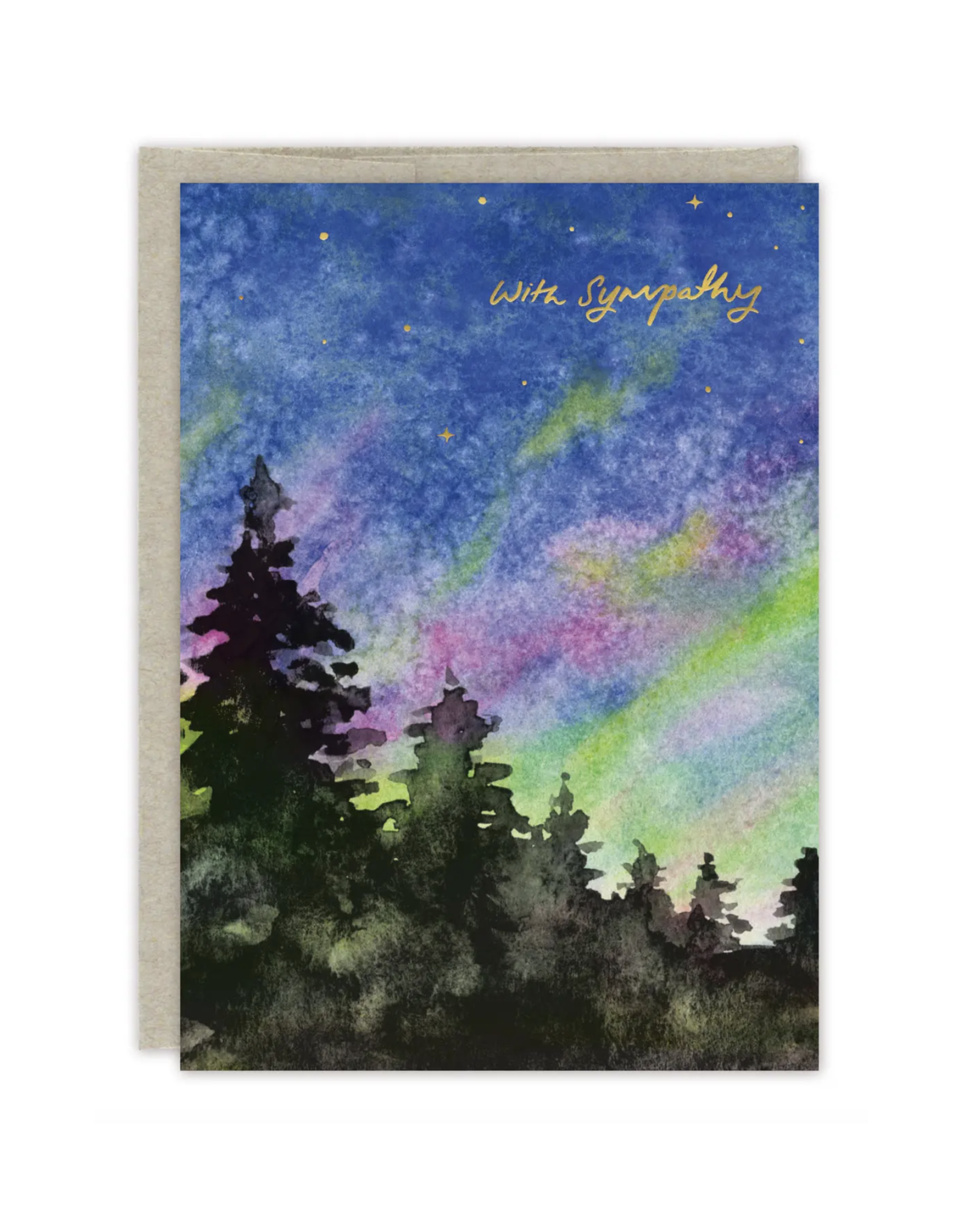 Northern Lights With Sympathy Greeting Card
