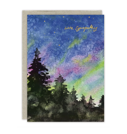Northern Lights With Sympathy Greeting Card