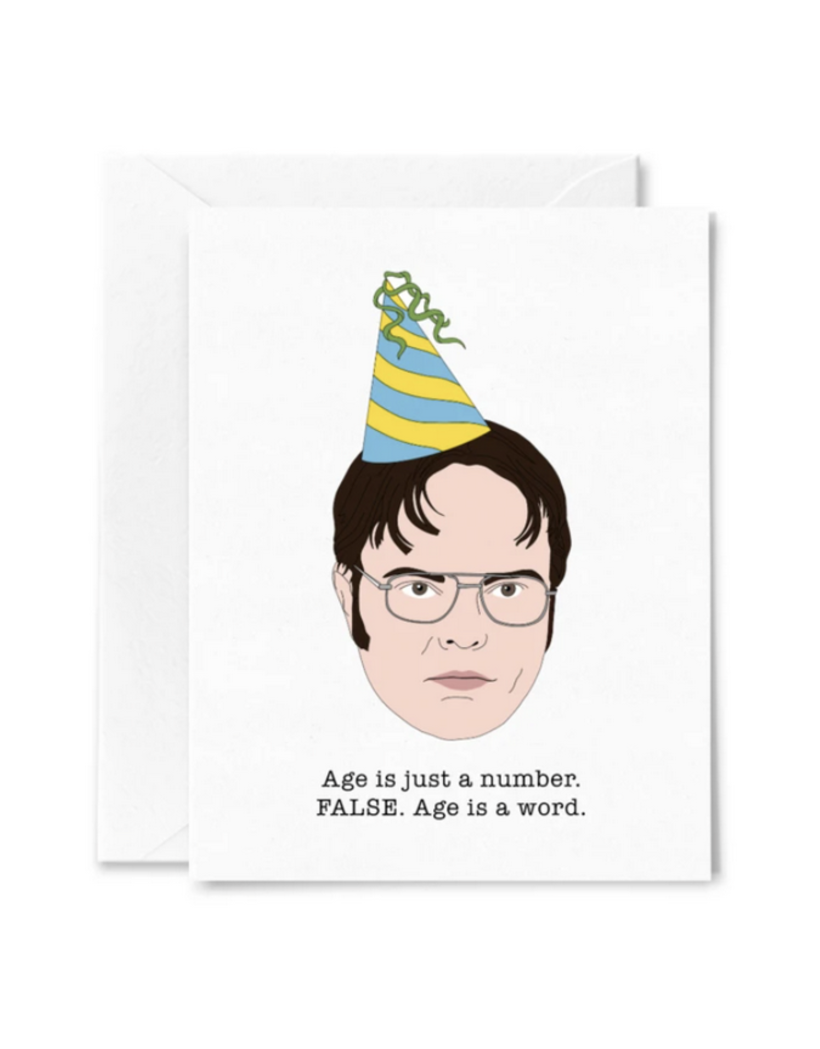 Age is Just a Number Dwight Birthday Greeting Card
