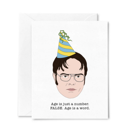 Age is Just a Number Dwight Birthday Greeting Card