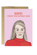 Oops Britney Belated Birthday Greeting Card