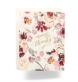 Floral Many Thanks Greeting Card