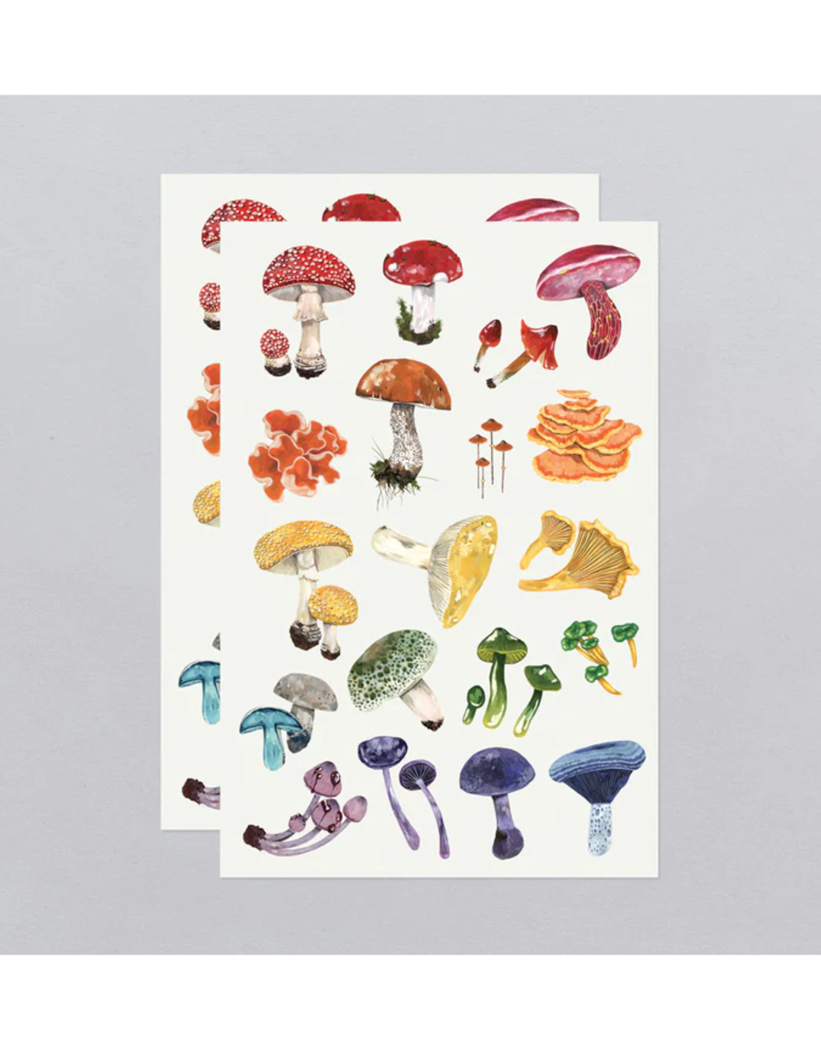 Colorful Mushrooms Tattoo Sheet