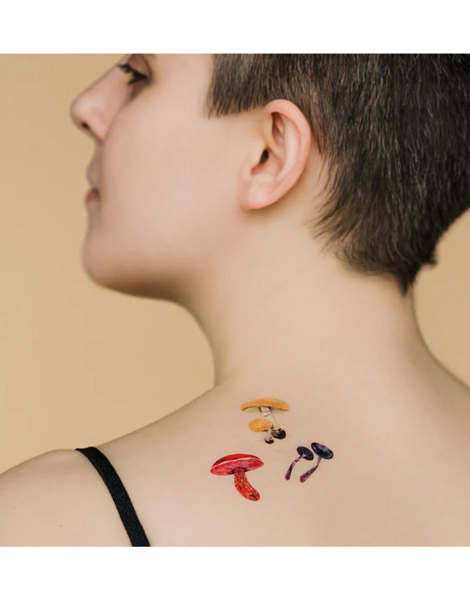 Colorful Mushrooms Tattoo Sheet