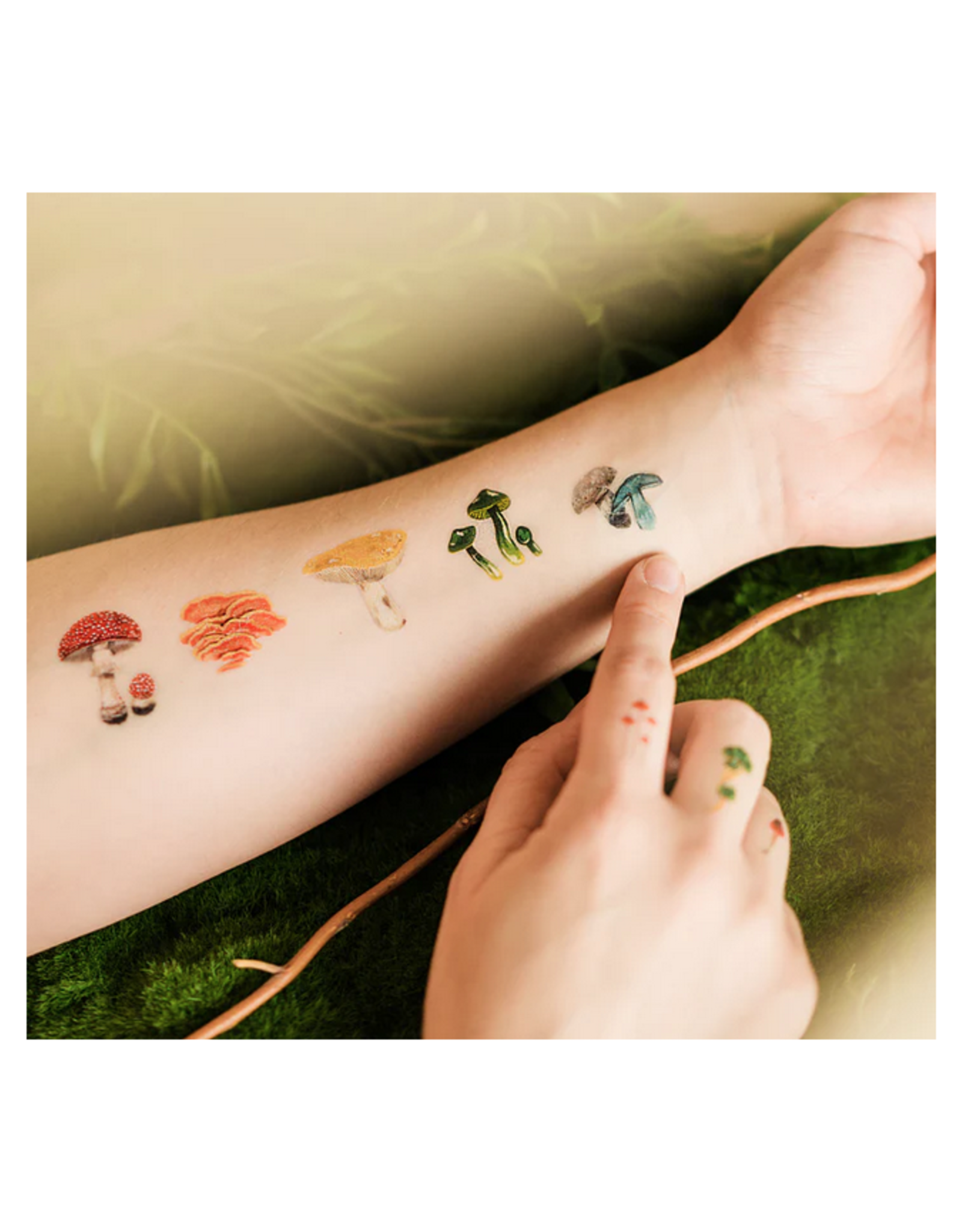 Colorful Mushrooms Tattoo Sheet