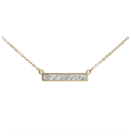 Silver Sparkle Bar Necklace