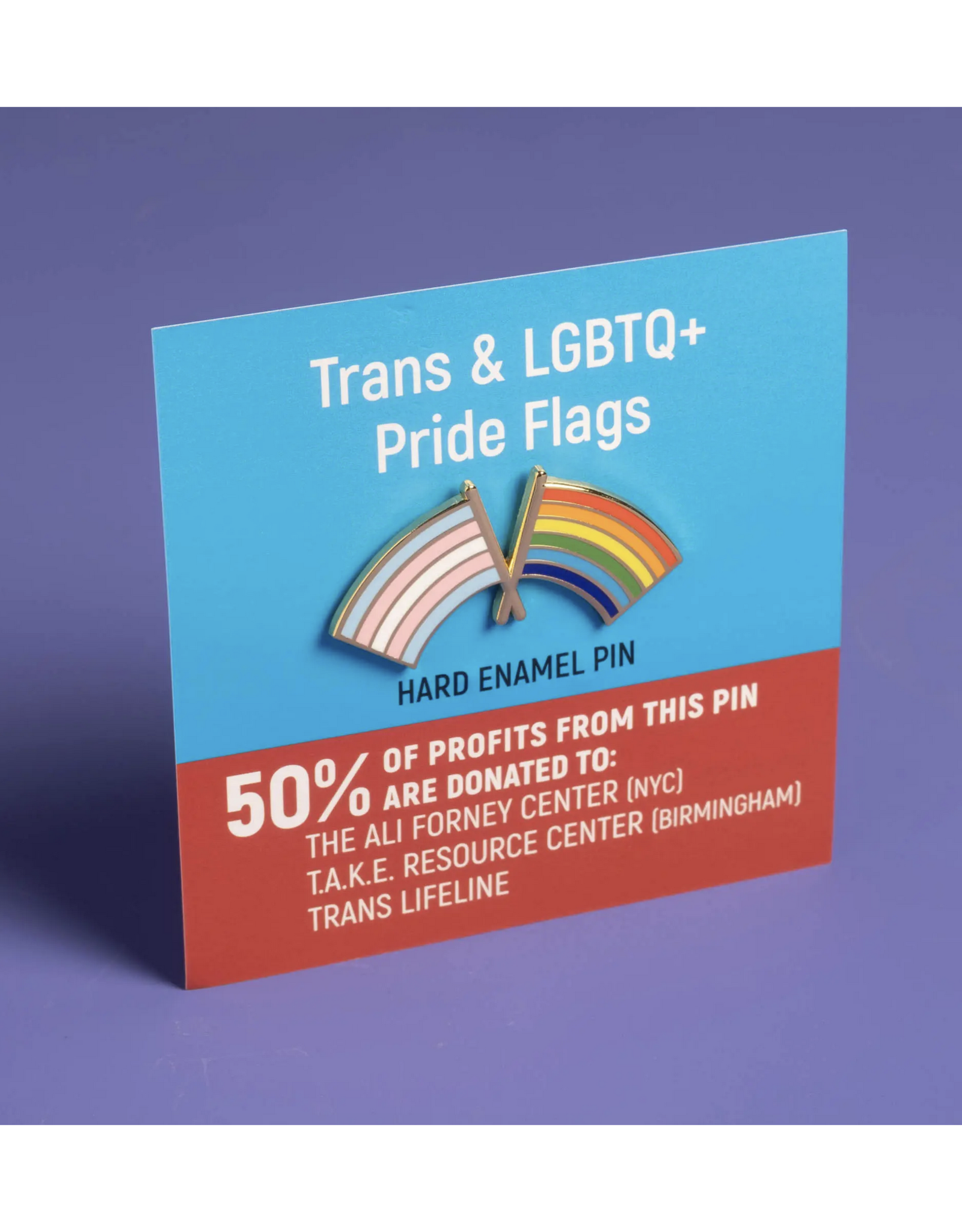 Trans and LGBTQ+ Flags Pin