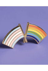 Trans and LGBTQ+ Flags Pin