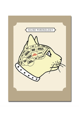 Feline Phrenology Greeting Card