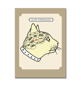 Feline Phrenology Greeting Card
